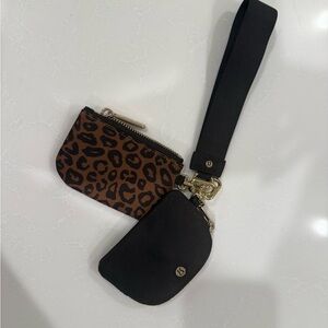 Lululemon Athletica Leopard and Black Wristlet Duo